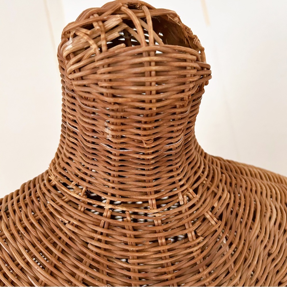 Vintage Organic French Coastal Wicker Mannequin Women 1960’s Midcentury Beige - Picture 5 of 8